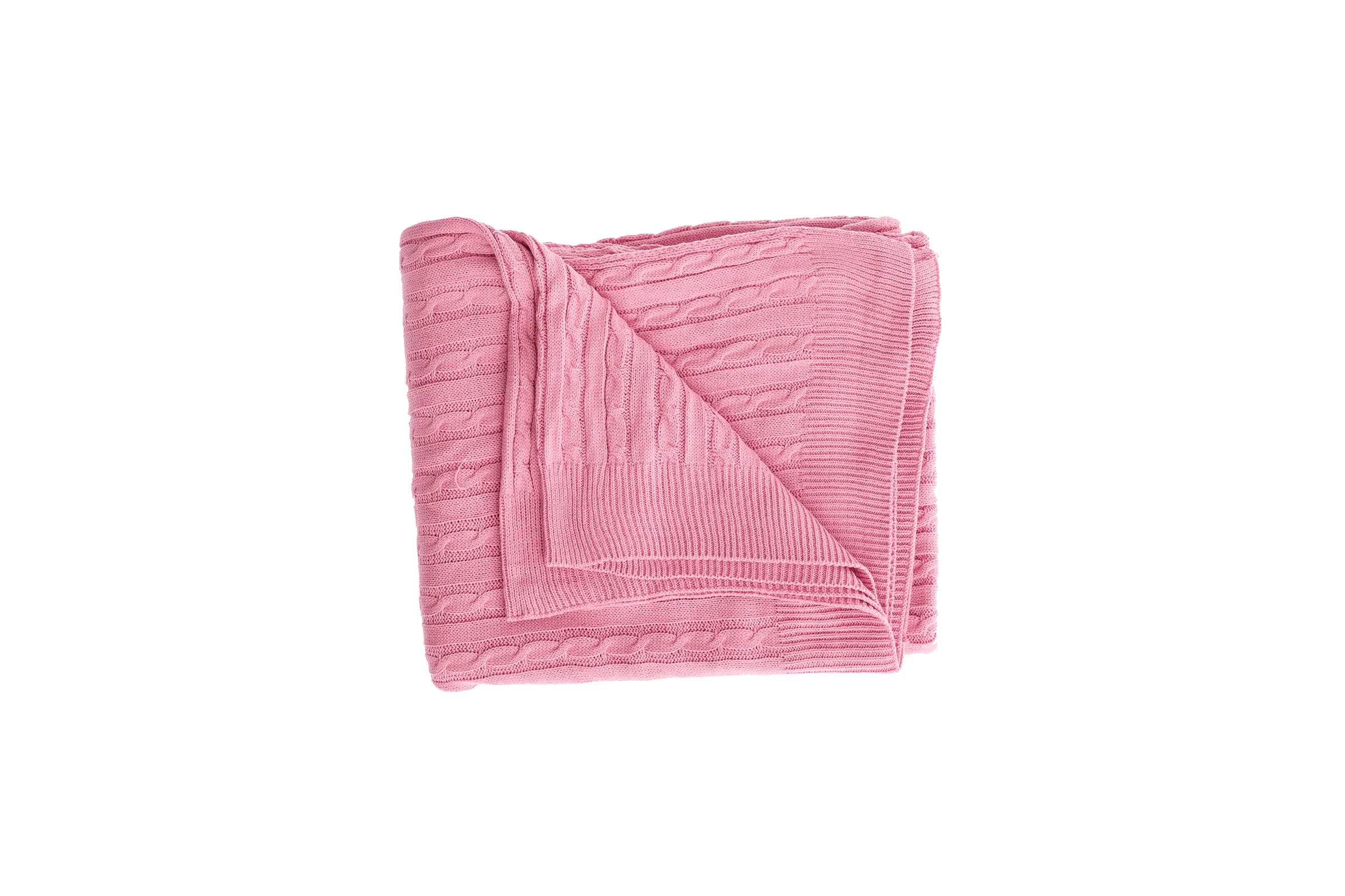 Queen's Pink - Cable Knit Blanket - notjust