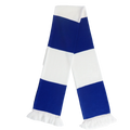 Blue & White Bar Scarf