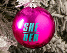 Gender Pronoun Baubles - Pack of 3 - notjust