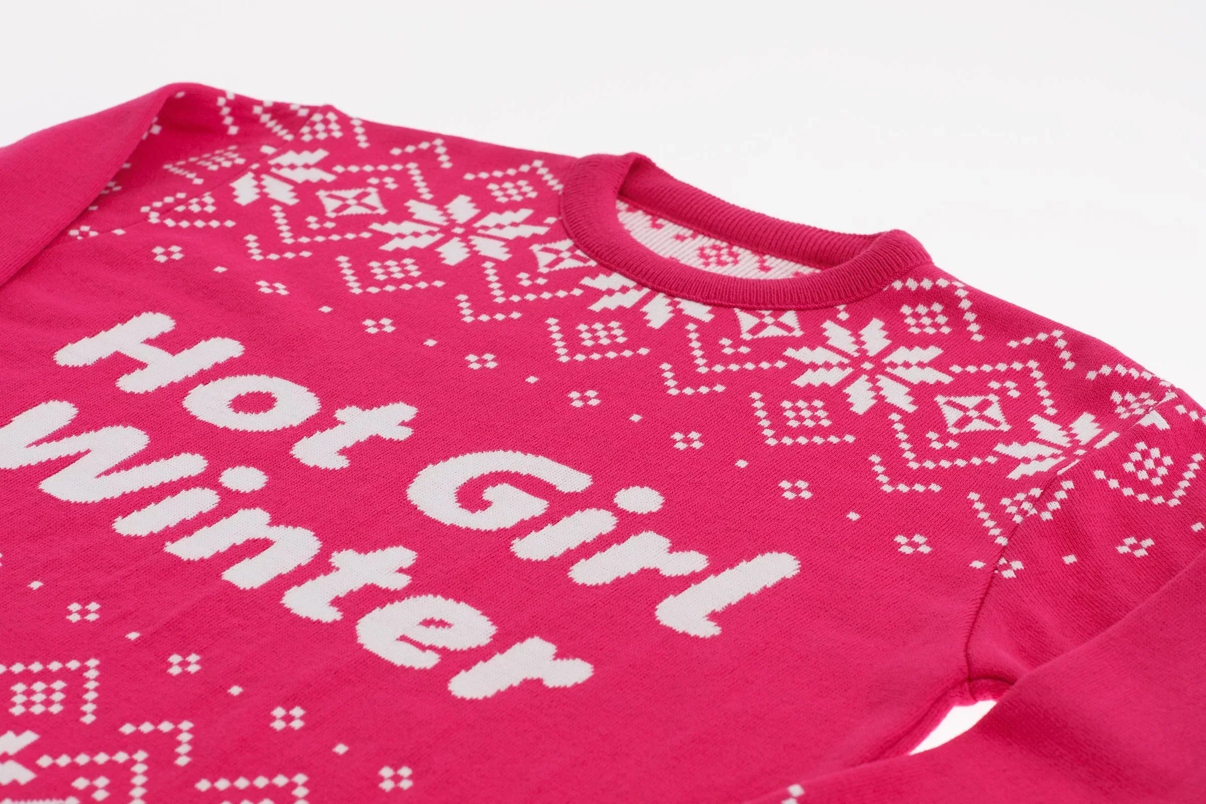 Hot Girl Winter Slogan Christmas Jumper