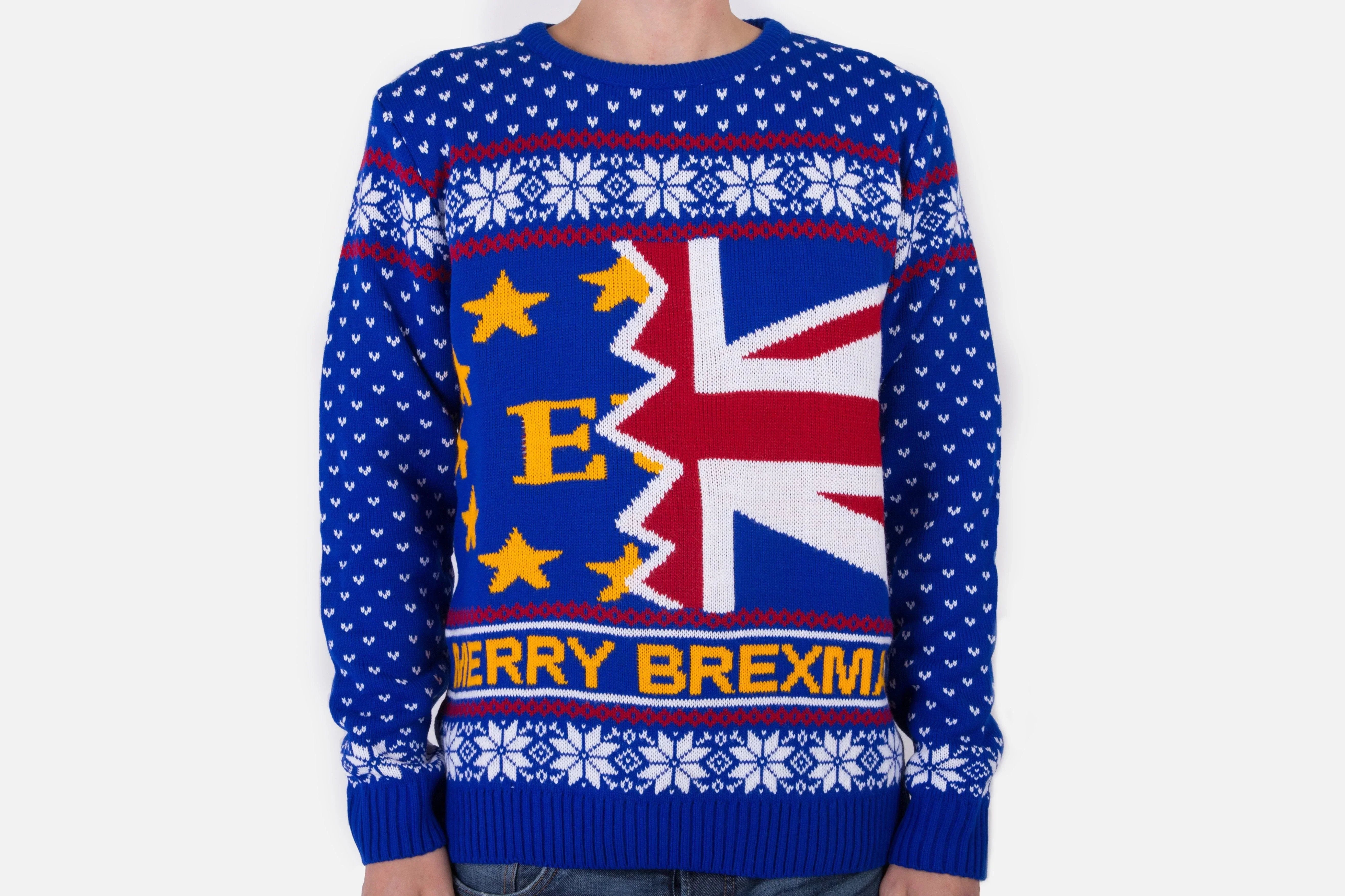 Brexit Knitted Christmas Jumper - notjust