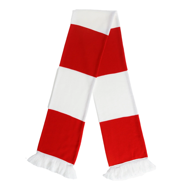 Red & White Bar Scarf