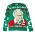 (50% Recycled) Attenbrrr: David Attenborough Knitted Christmas Jumper