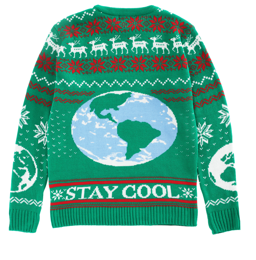 (50% Recycled) Attenbrrr: David Attenborough Knitted Christmas Jumper