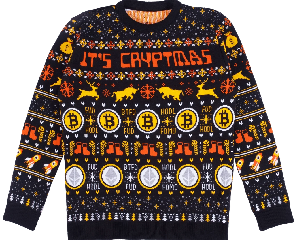 Merry Cryptmas Cryptocurrency Knitted Christmas Jumper - notjust