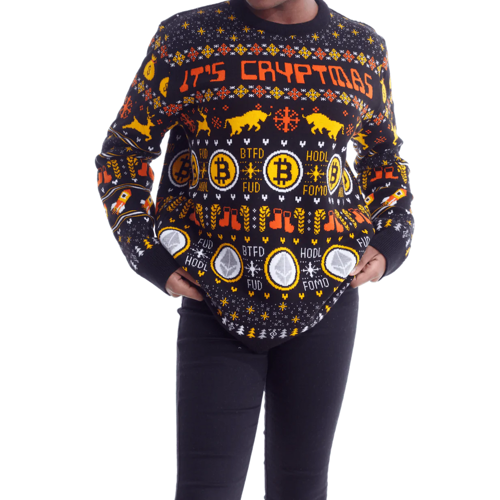 Merry Cryptmas Cryptocurrency Knitted Christmas Jumper - notjust