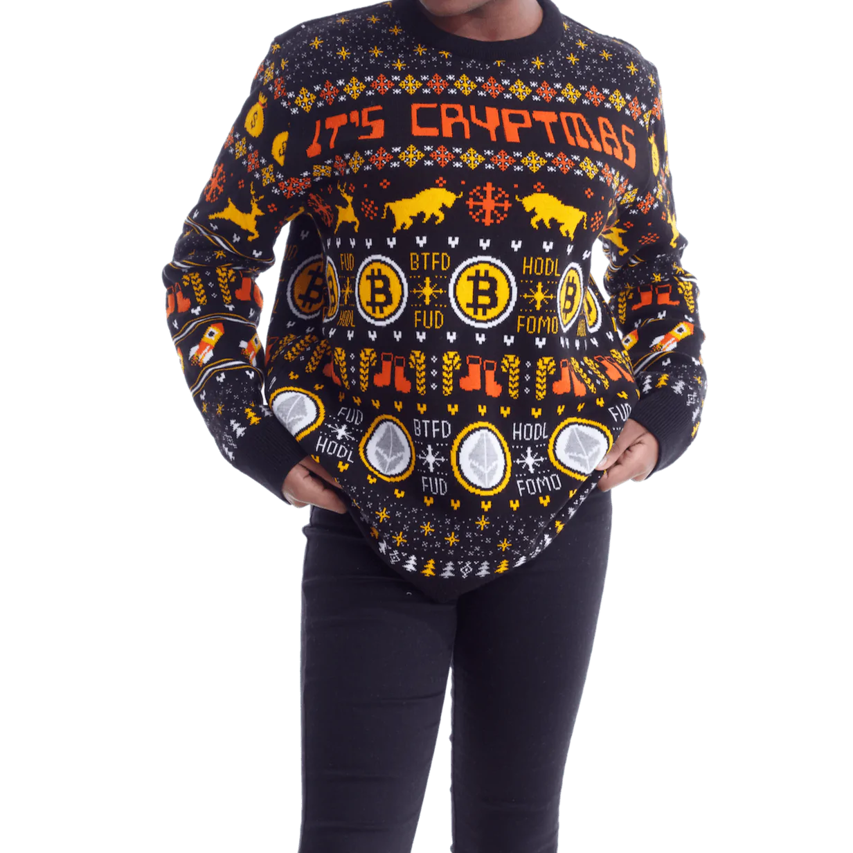 Merry Cryptmas Cryptocurrency Knitted Christmas Jumper - notjust