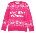 Hot Girl Winter Slogan Christmas Jumper