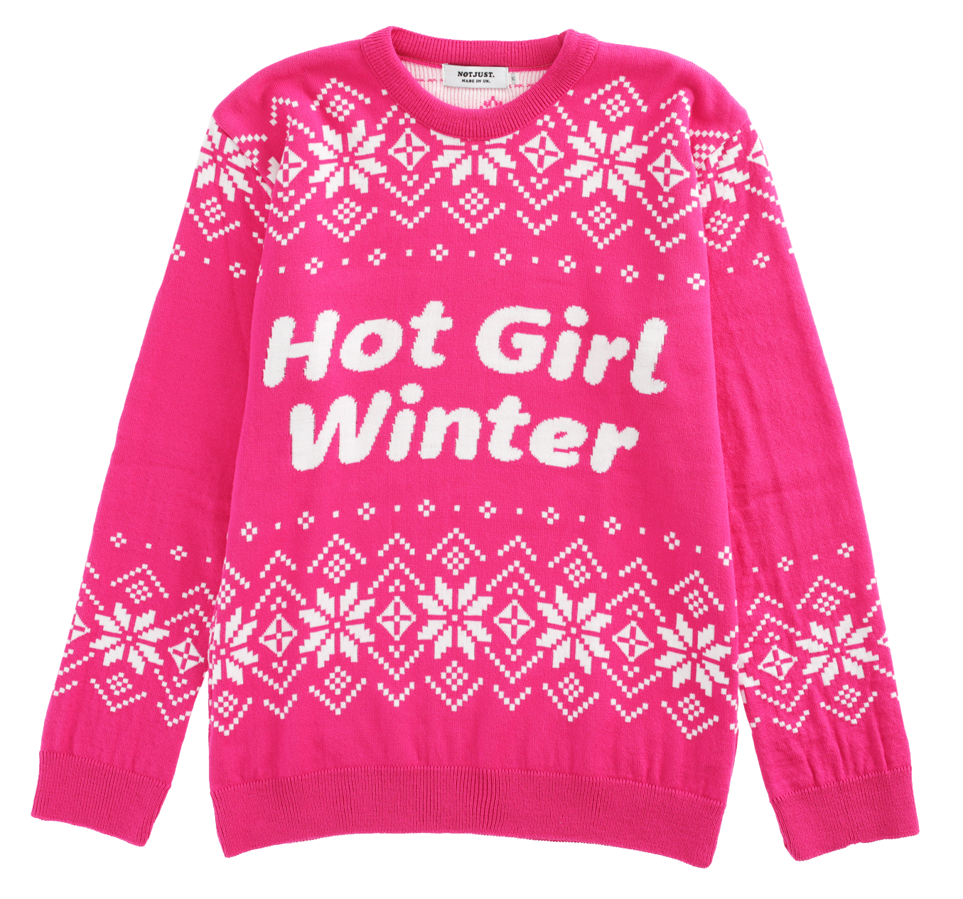 Hot Girl Winter Slogan Christmas Jumper