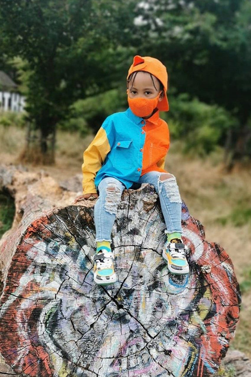 Face Mask: Orange (kids) - notjust