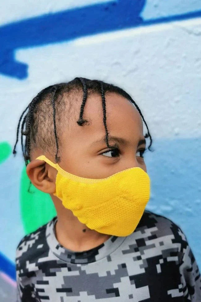 Face Mask: Yellow (kids) - notjust