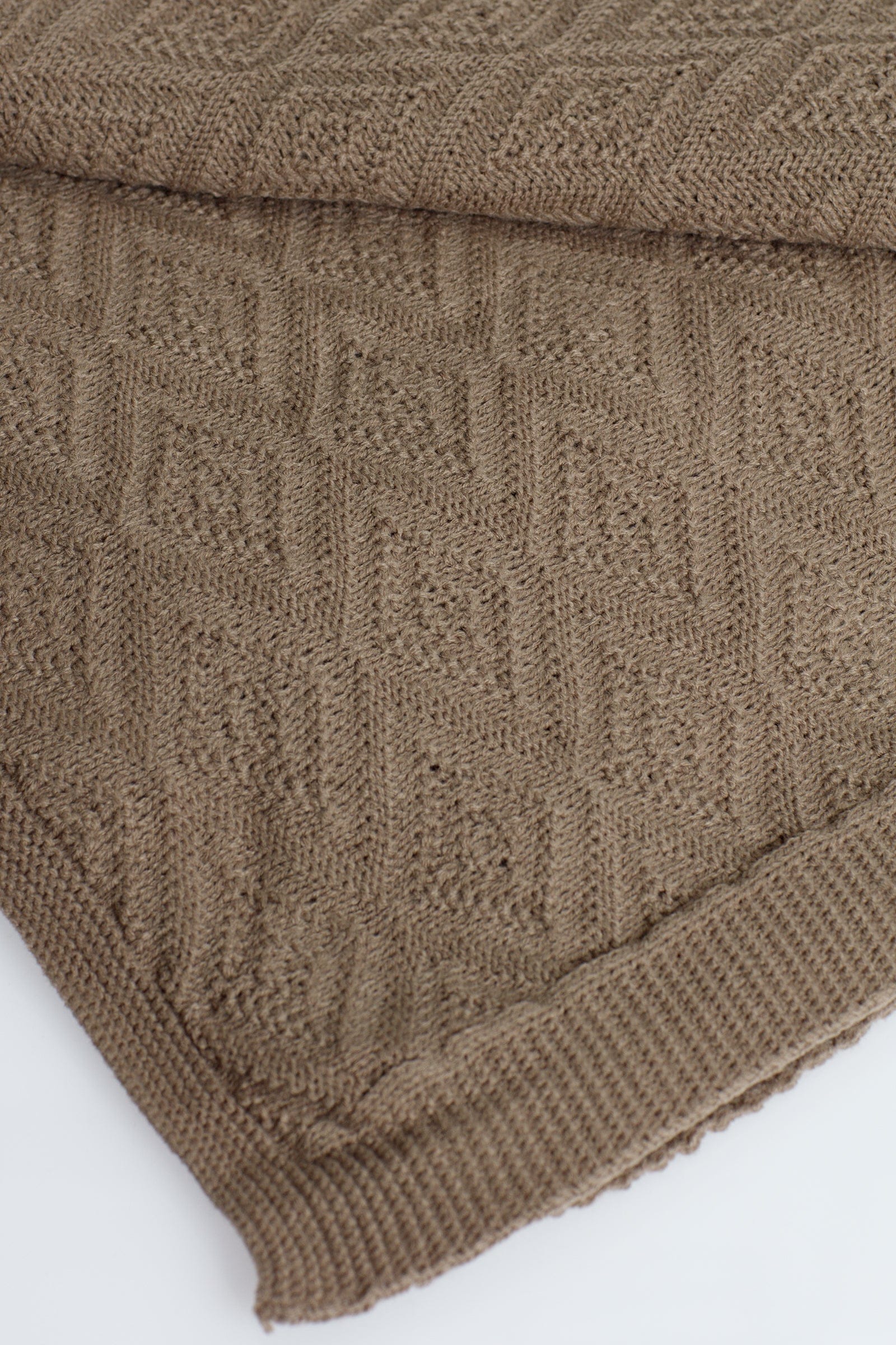 Beige - Diamond Stitch Blanket - notjust